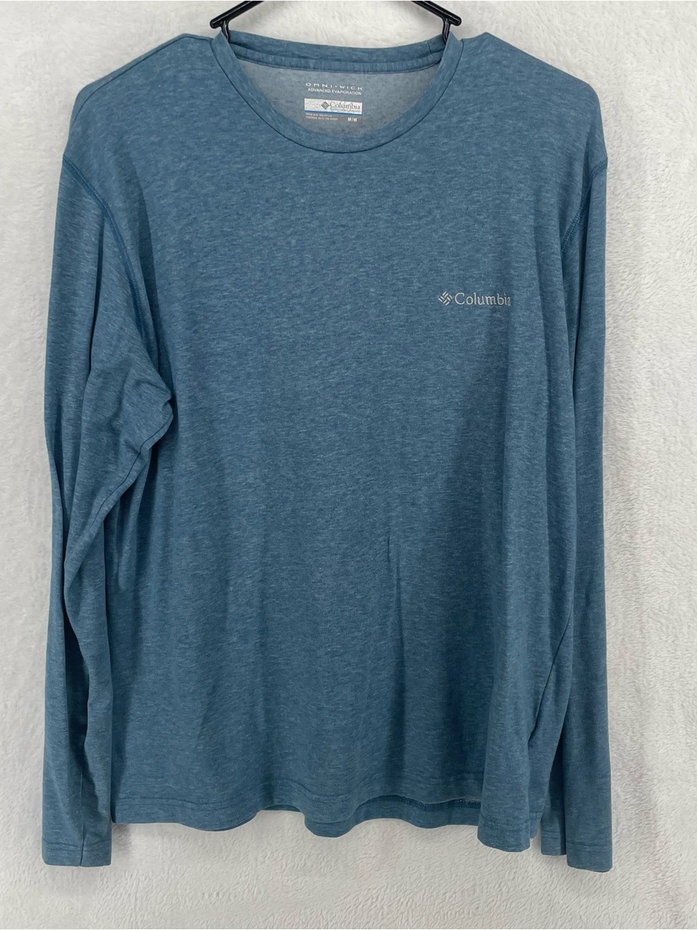 Columbia Men’s Long-Sleeve Crew Tee - Heather Blue